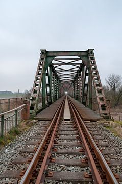 Oude roestige spoorbaan Weener Duitsland.