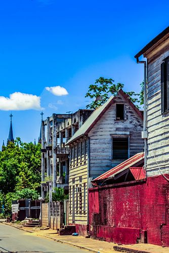 Construction site in Paramaribo the capital of Suriname