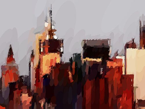 Skyline, City art, Stedelijk gebied - Project XXL. van Alies werk