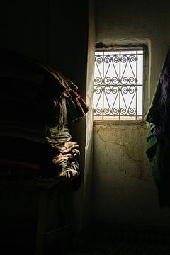 Vue de l'atelier de tissage sur mrije