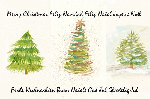 Arbres de Noël mondiaux et vœux de fête