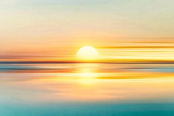 Abstracte zonsondergang in warme tinten van Imperial Art House
