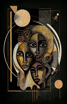 Afrikaans Abstract 4 van Joost Bolten