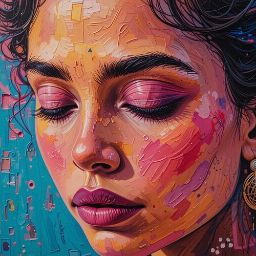 The face om me - Vrouwen Schilderij 1.2