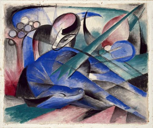 Dromend paard (1913) van Franz Marc
