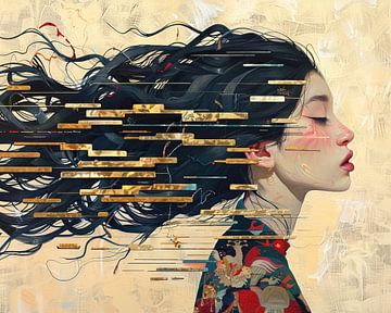 Vrouw Surrealisme van Abstract Schilderij