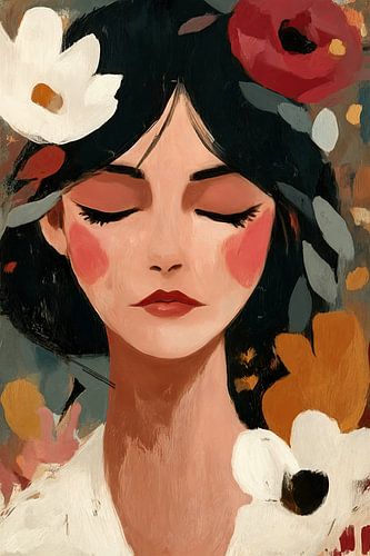 Portret, Tussen de bloemen no.2