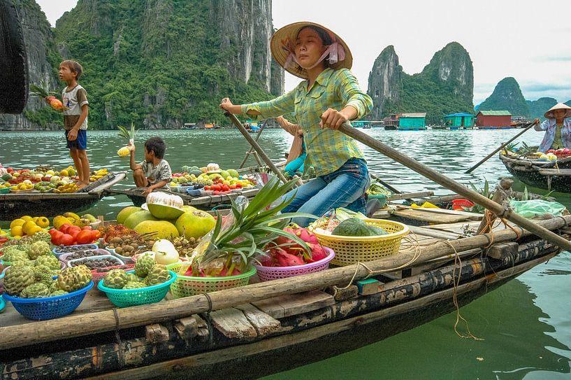 Handel in der Halong-Bucht, Vietnam von Jan Fritz