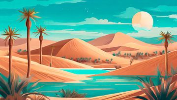 Desert with sand and sun by Mustafa Kurnaz