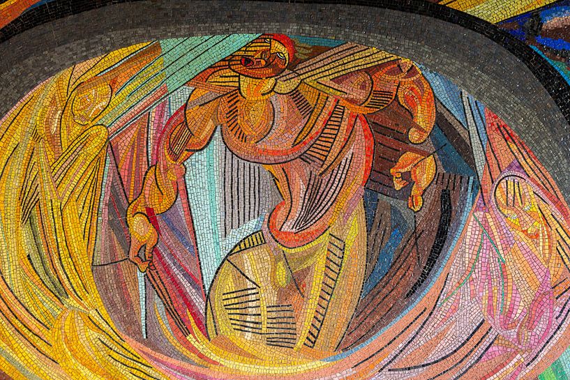 Mosaic - The birth of man, Otto Freundlich, by Atelier Liesjes