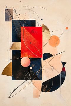 Geometric composition in warm colours by Poster Art Shop