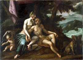 Hans von Aachen.Venus and Adonis