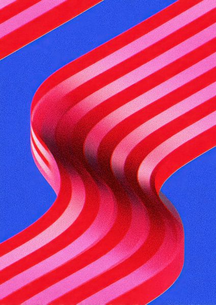 Optical illusion waves illustration by Niklas Maximilian