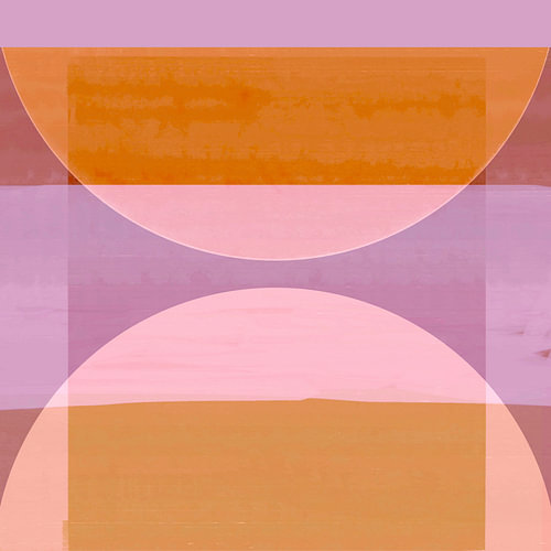 Abstract pink Bauhaus shapes