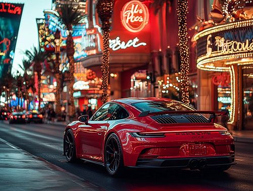Red Porsche in Las Vegas