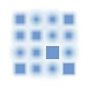 Fokussiert Serie Quadrate hellblau von Jörg Hausmann Miniaturansicht
