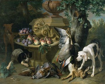 Honden, dood wild en fruit, Alexandre François Desportes