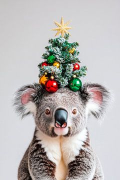 Koala Kerstmis van Poster Art Shop