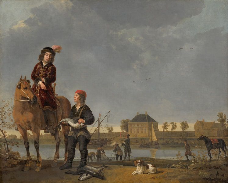 Equestrian Portrait of Pieter de Roovere, Aelbert Cuyp by Masterful Masters