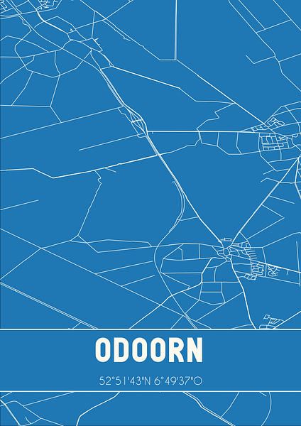 Blueprint | Map | Odoorn (Drenthe) by Prints of Place
