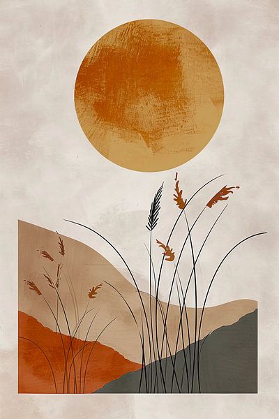 Sunset and pampas by haroulita