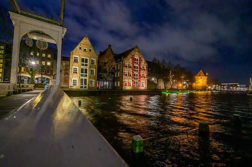 Zwolle Torbeckegracht 's avonds