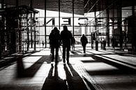 Black and white Rotterdam Central Station by Marco Bollaart thumbnail