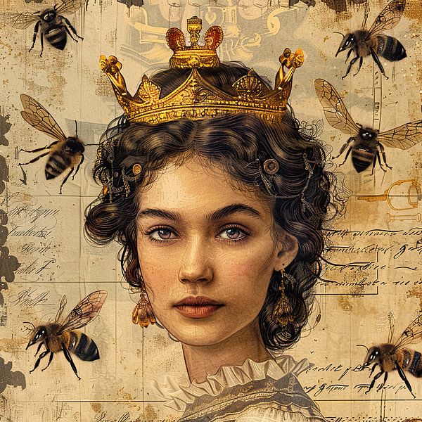 Bienen und die Königin, ein Porträt von Vlindertuin-Art