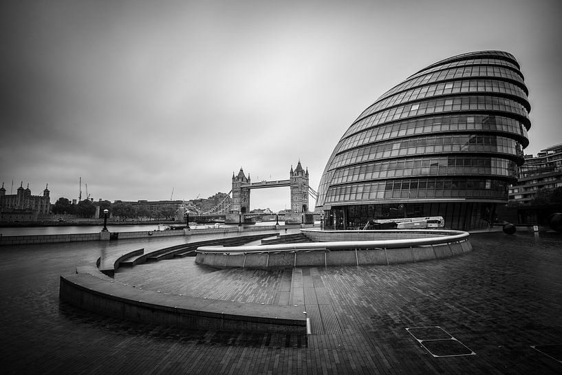 City Hall en Tower Bridge van Ronne Vinkx