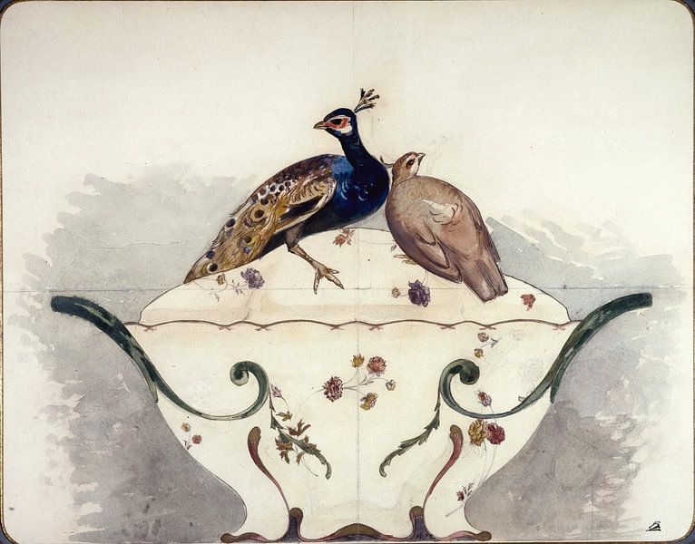 Céramique avec oiseaux, soupière par WEST EGG designs