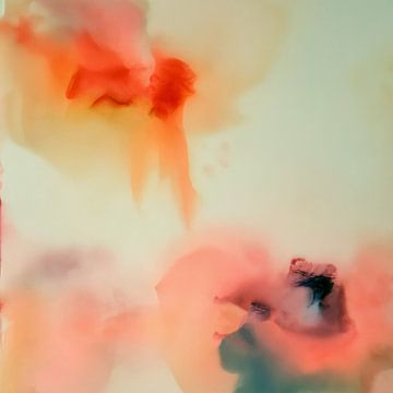 Abstract aquarel in pastelkleuren van Studio Allee