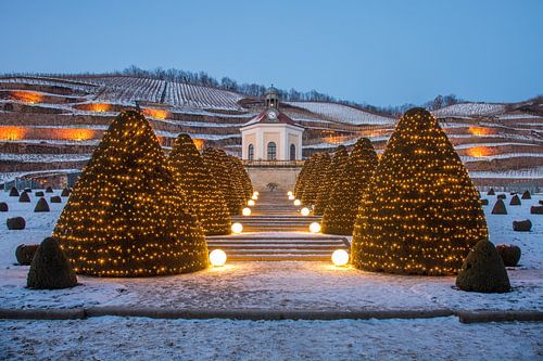 Le château de Wackerbarth en hiver