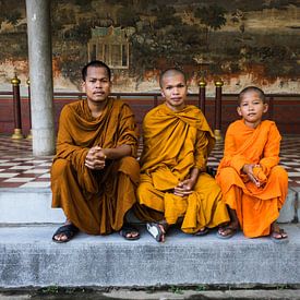 Cambodja Royal Palace 3 monniken van eric piel