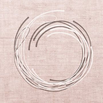 Minimal Art: Circle (Enso)  in Japandi style van Studio Pieternel
