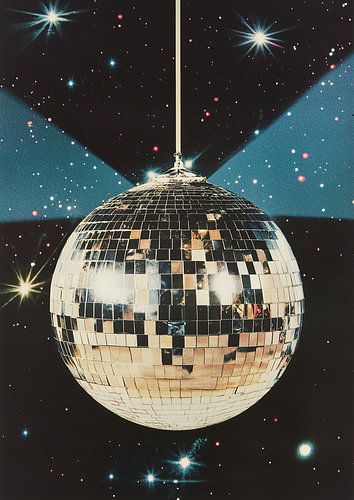 Spiegelglans: discobal in een zee van lichtjes