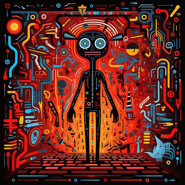 Robot in a Technicolor World by Art Lovers