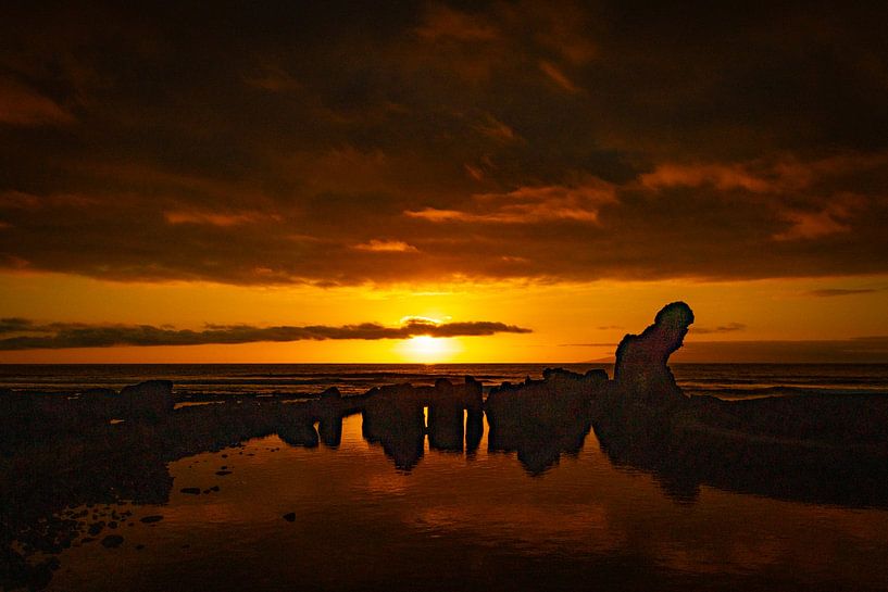Sonnenuntergang am Meer von Gert Hilbink