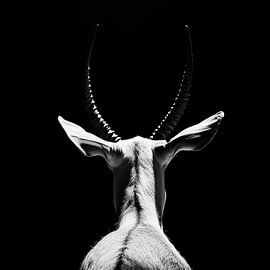 Silhouet antilope van Poster Art Shop