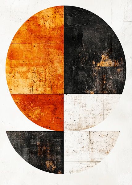 Abstractie modern schilderij vormen en kleuren van JBJart Justyna Jaszke