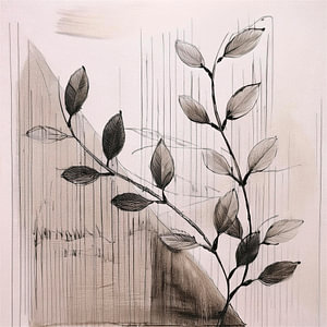 Japandi / Wabi-Sabi Kunst. Organische Formen.
