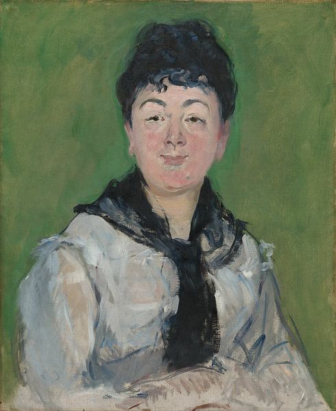 Portret van een vrouw met een zwarte sjaal, Édouard Manet, c. 1878, The Art Institute of Chicago van MadameRuiz