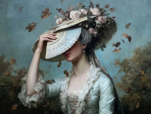 Vrouw waaier | Vrouw Achter Waaier