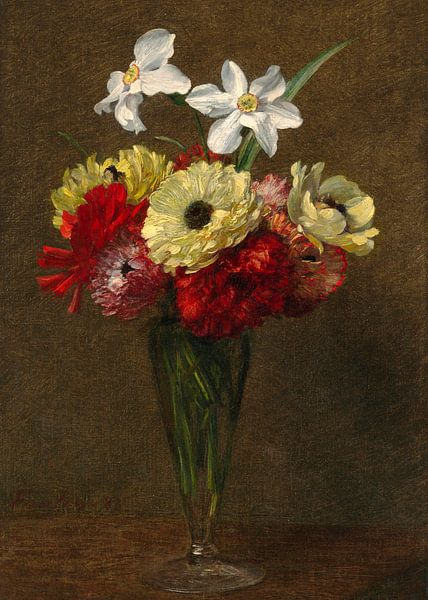 Vase of Flowers, Henri Fantin-Latour by Masterful Masters