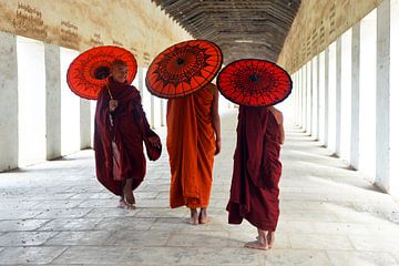 novices in Bagan by luc Utens