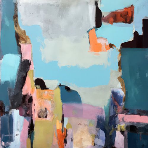 Peinture abstraite moderne et colorée