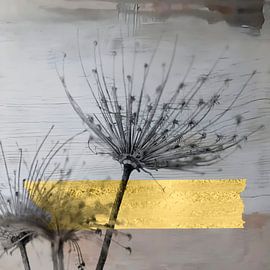 Collage Art Malerei: Hygge Bärenklaue von Studio Pieternel