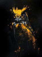 Peinture de la chouette d'or