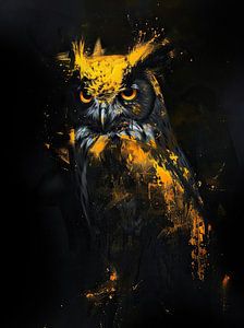 Peinture de la chouette d'or