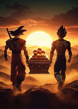 Zoon Goku en Vegeta Dragon Ball Z van Anang Widiyanto