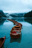 Boote auf dem Pragser Wildsee